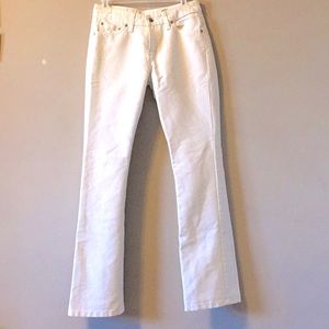 White Boot Cut Vintage Levi Jeans